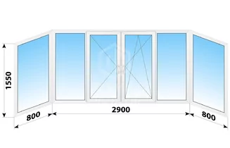 Теплое пластиковое остекление балкона КОПЭ 4500x1550